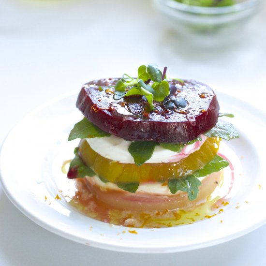 Beet Caprese Salad Stack