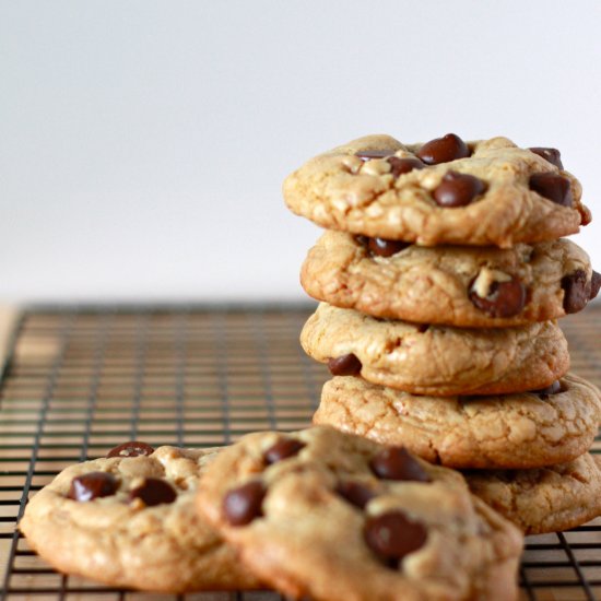 Gooey Toffee Chocolate Chip Cookies