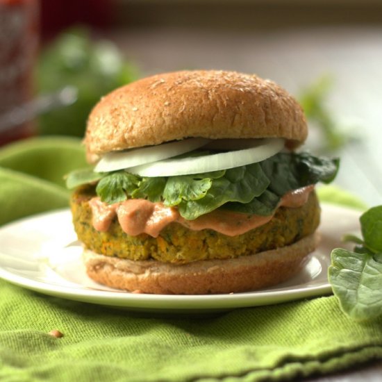 Indian Curry Chickpea Burgers