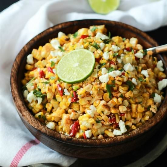 Grilled Chili Lime Sweet Corn Salad