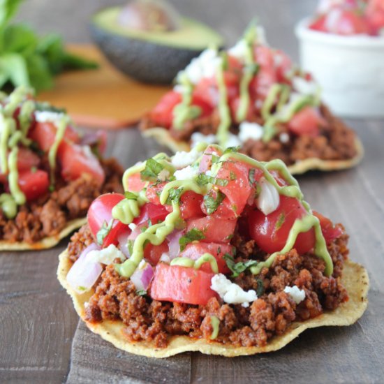 Chorizo Tostadas & Watermelon Salsa