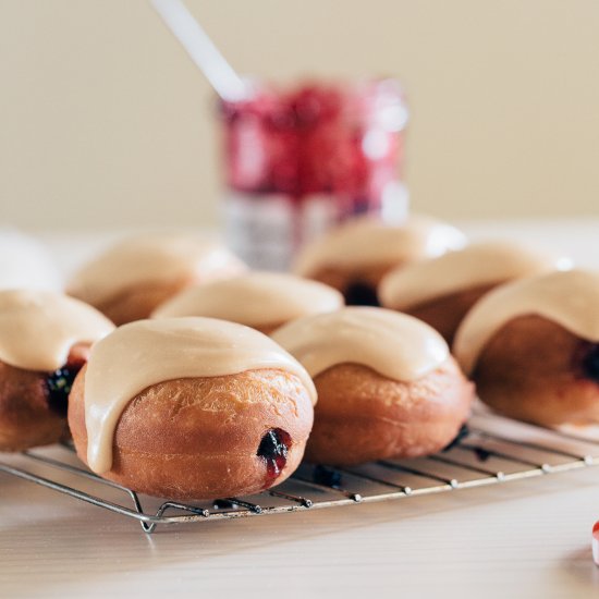 Peanut Butter and Jam Donuts