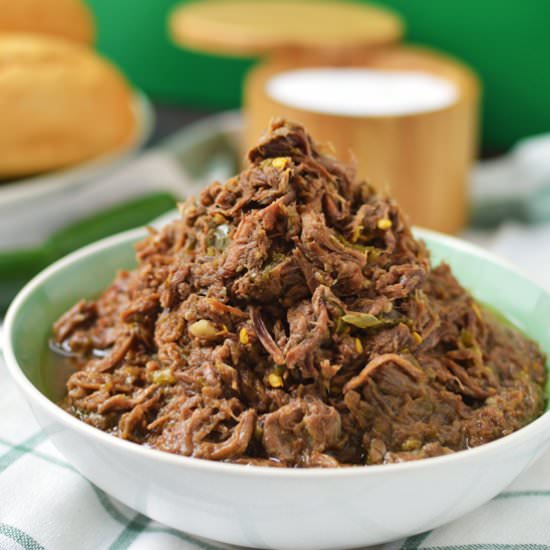 Slow Cooker Jalapeño Garlic Beef