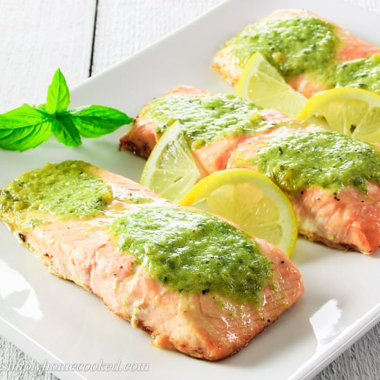 Butter Pesto Salmon