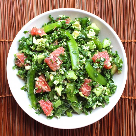 Grapefruit & Avocado Kale Salad