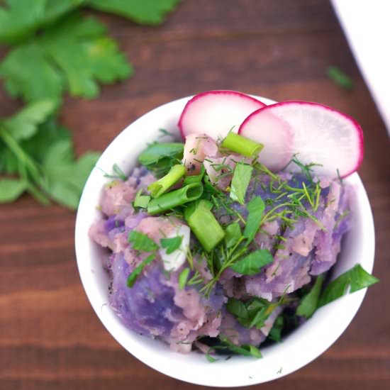 Purple Potato Salad with Fresh Herb