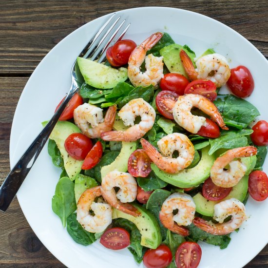 Spinach, Shrimp & Avocado Salad