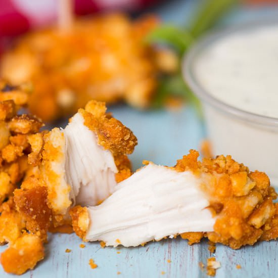 Buffalo Pretzel Chicken Bites