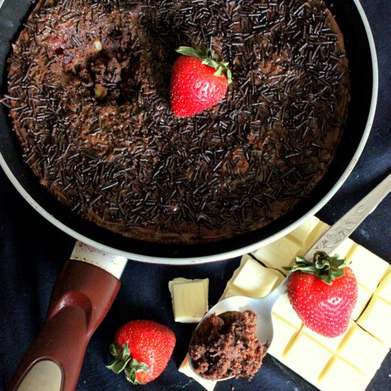 Skillet Brownie Cake