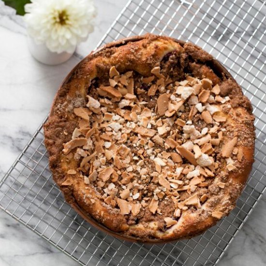 Ginger-plum streusel cake