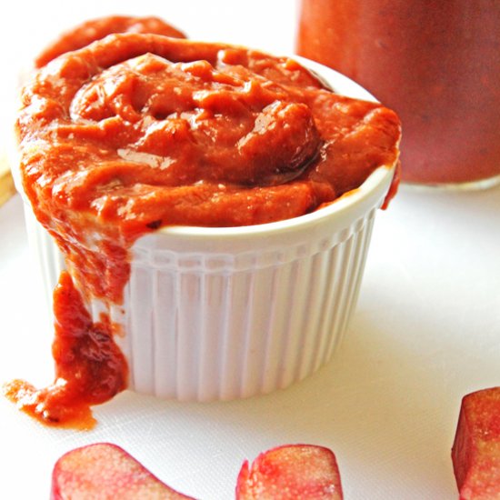 Smoky Rhubarb Barbecue Sauce