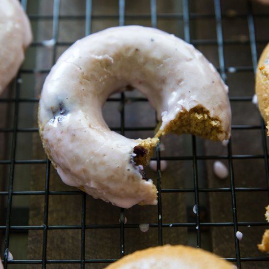 Baked Lemon Blueberry Doughnuts