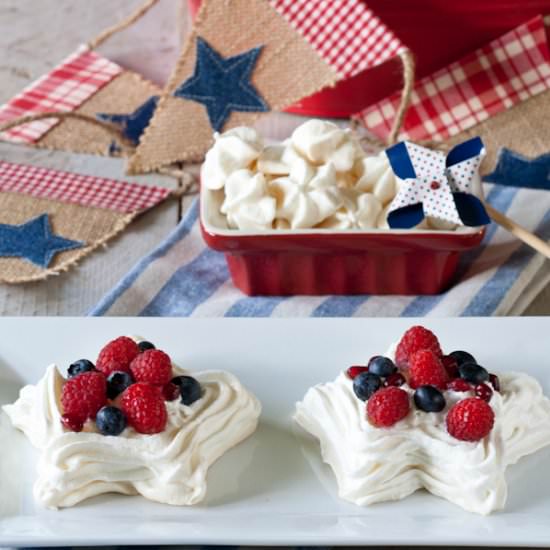 Star-Spangled Meringues and Berries