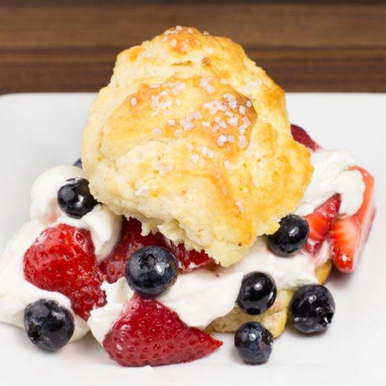 Red, White and Blueberry Shortcake