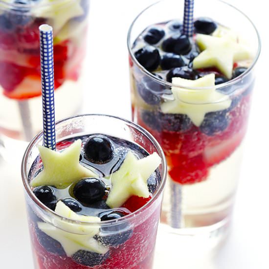 Sparkling Red White & Blue Sangria