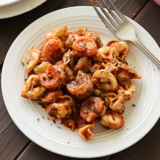 Spicy Shrimp Tortellini