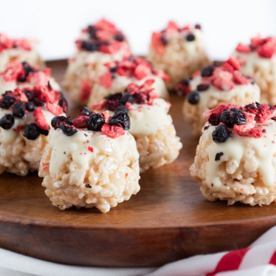 Mini Berry Rice Krispie Treats