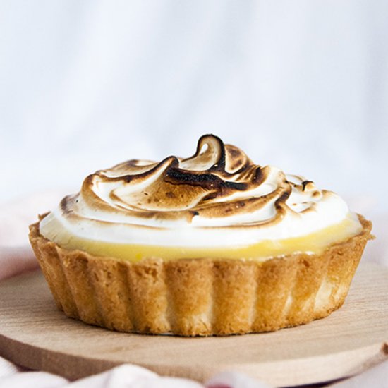 Lemon & Rhubarb Meringue Tartlets