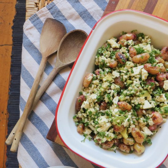 Roasted Yam (Oca) and Feta Salad