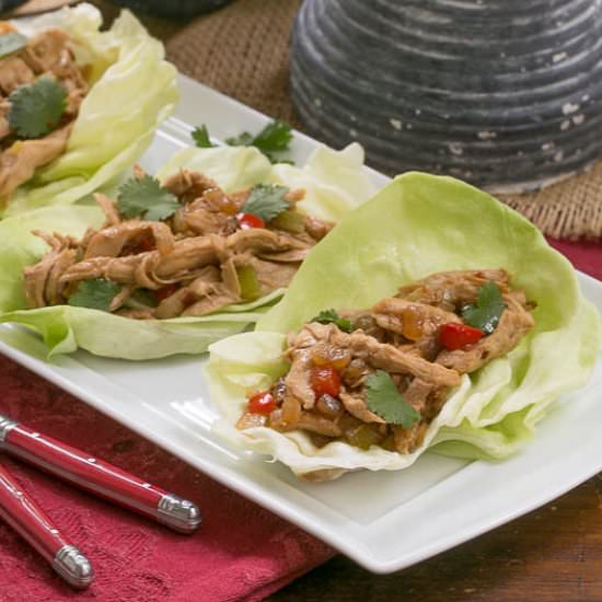 Shredded Chicken Lettuce Wraps