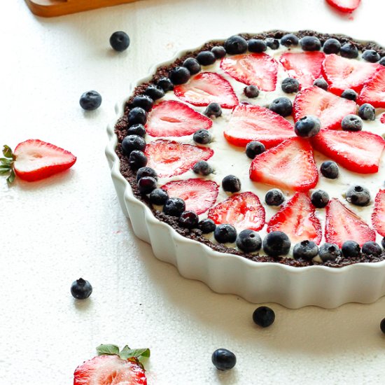 Blueberry Cheesecake Ice Cream Pie