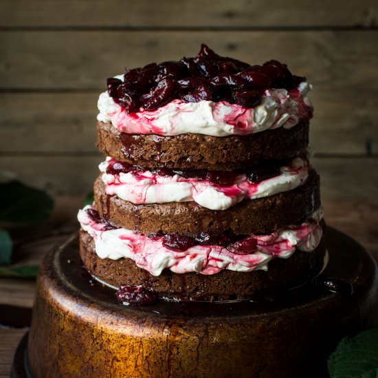 Chocolate Spicy Cherry Cake