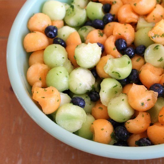 Melon and Blueberry Fruit Salad