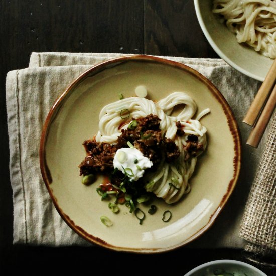 Sichuan Lamb Ramen with Tahini