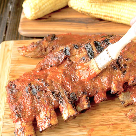 Grilled Barbecue Spare Ribs