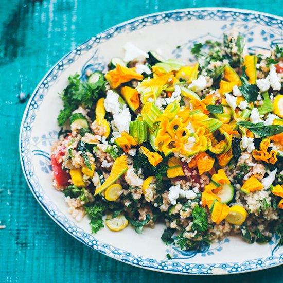 Couscous Salad with Zucchini Flower