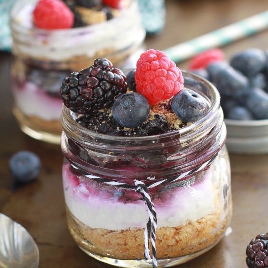 No-Bake Berry Cheesecake Parfaits