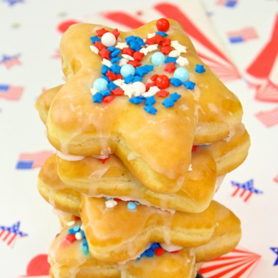 July Fourth Glazed Doughnut Stars