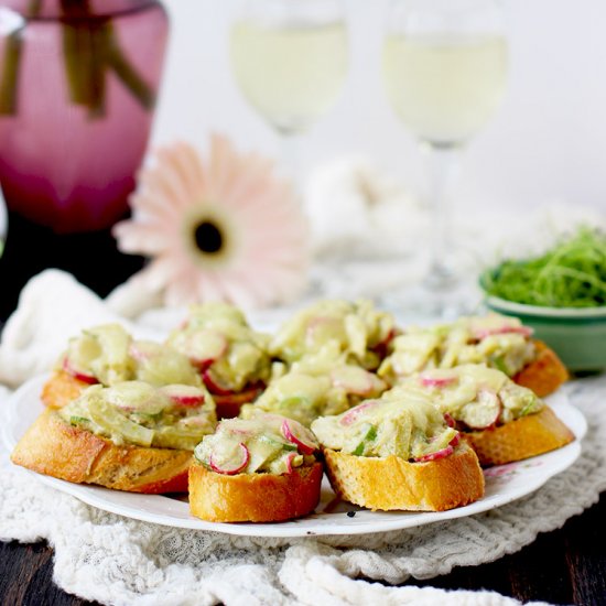 Fennel and Radish Crostini