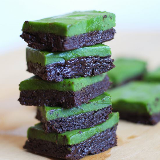 Raw Matcha Brownies