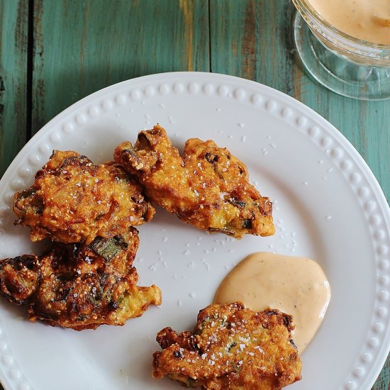 Okra Jalepeno Fritters