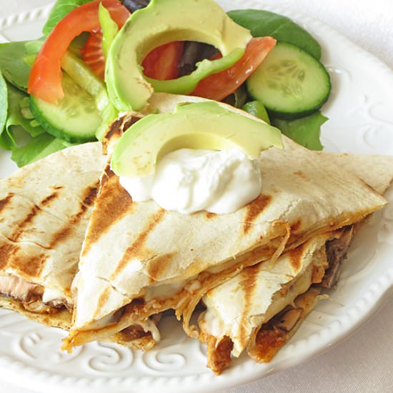 Easy Pork Quesadillas