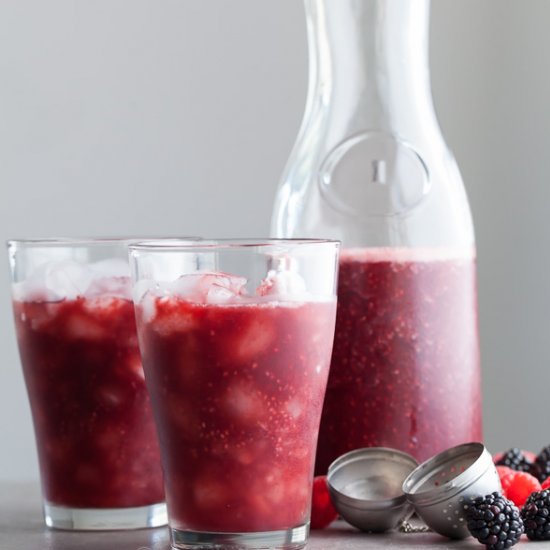 Berry Rosehip Chia Agua Fresca