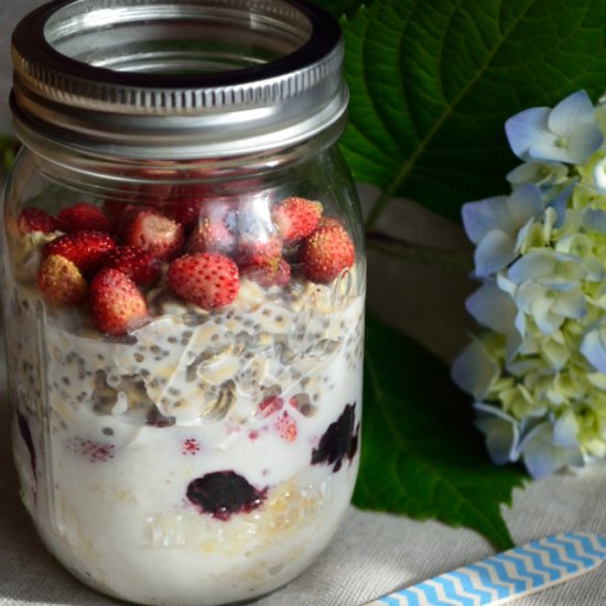 Chia, Oatmeal and Semolina Pudding