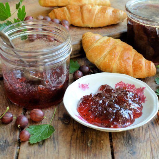 Pink Gooseberry & Elderflower Jam