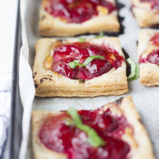 Strawberry Tarts w/ Goat Cheese