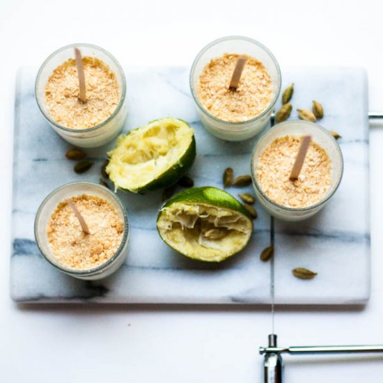 Vegan Cardamom Key Lime Pops