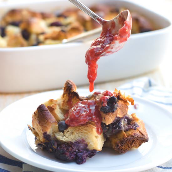 Berry Croissant Bread Pudding