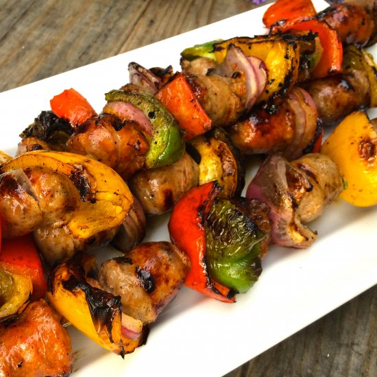 Grilled Kabobs with Balsamic Glaze