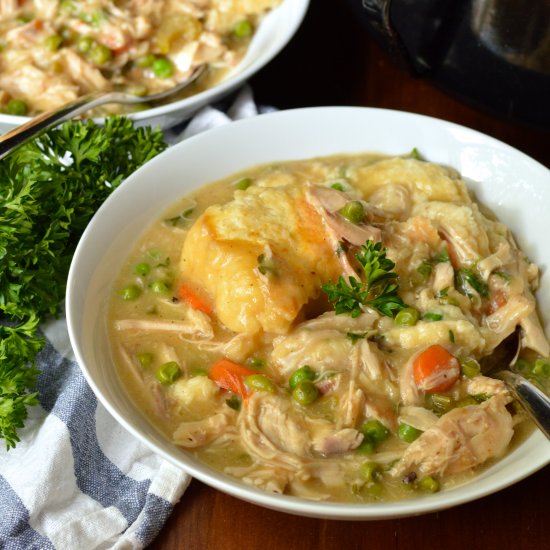 Chicken Pot Pie with Biscuit Crust