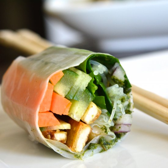 Vegan Vietnamese Rice Paper Roll