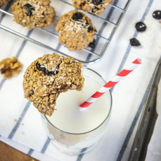 Chewy Cherry Coconut Cookies