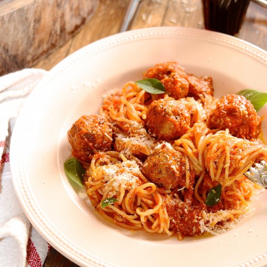 Meatballs and spaghetti