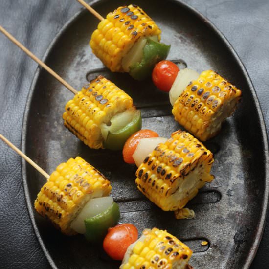 Corn on the cob kebabs