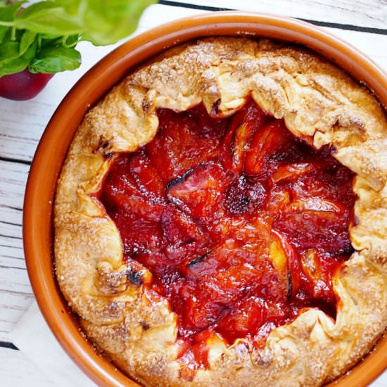 Strawberry and nectarine galette