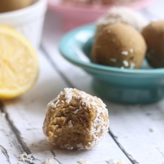 Lemon Coconut No-Bake Bites